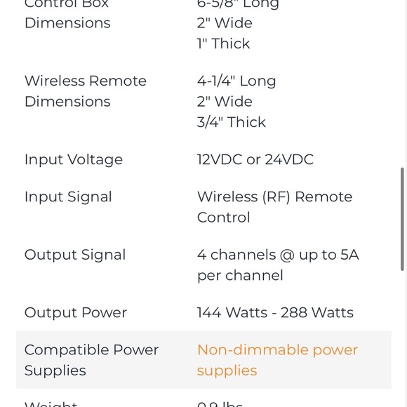 Aspect LED Touch Wireless RGG + White Controller AL CTLR Touch RHBW - Picture 8 of 8